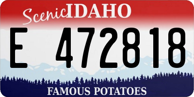 ID license plate E472818