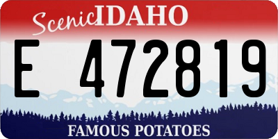 ID license plate E472819