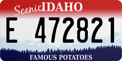 ID license plate E472821