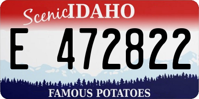ID license plate E472822