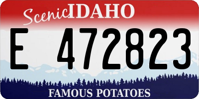 ID license plate E472823