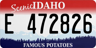 ID license plate E472826