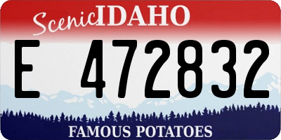 ID license plate E472832