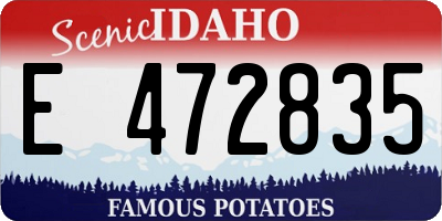 ID license plate E472835