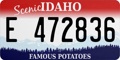 ID license plate E472836