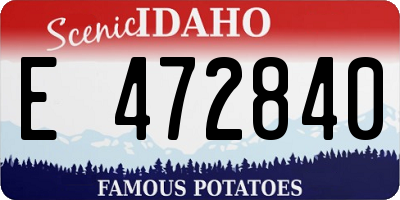 ID license plate E472840