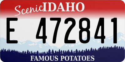 ID license plate E472841