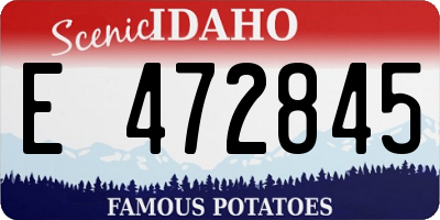 ID license plate E472845