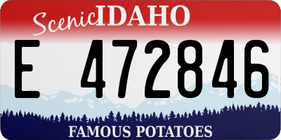 ID license plate E472846