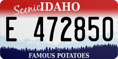 ID license plate E472850