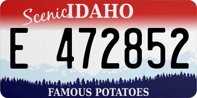 ID license plate E472852