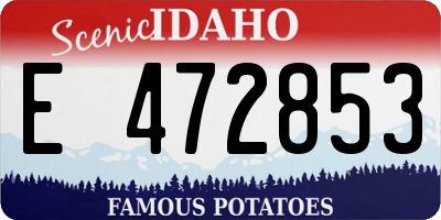 ID license plate E472853