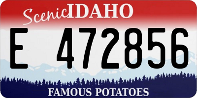 ID license plate E472856