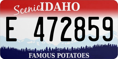 ID license plate E472859