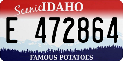 ID license plate E472864