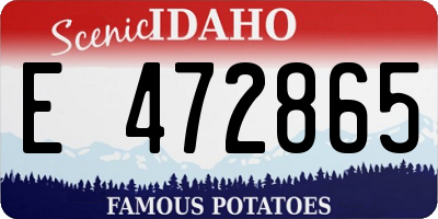 ID license plate E472865