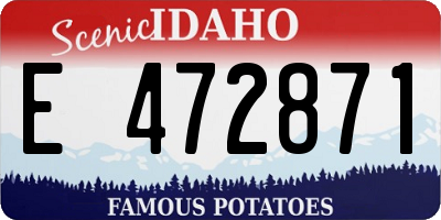 ID license plate E472871