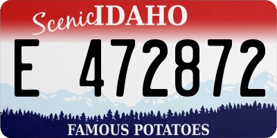 ID license plate E472872