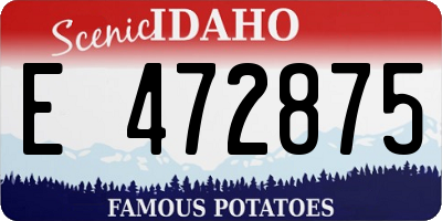 ID license plate E472875