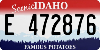 ID license plate E472876