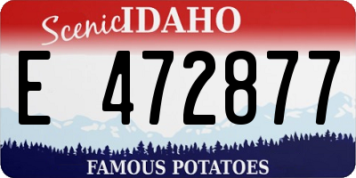 ID license plate E472877