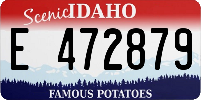 ID license plate E472879