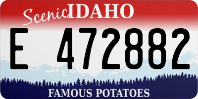 ID license plate E472882