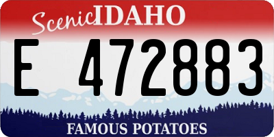 ID license plate E472883