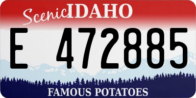ID license plate E472885