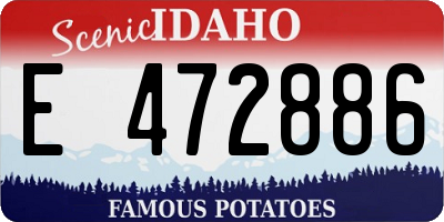 ID license plate E472886