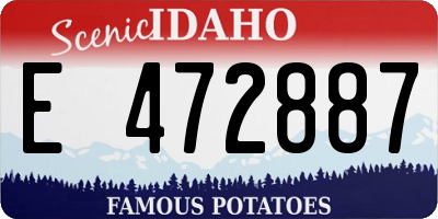 ID license plate E472887