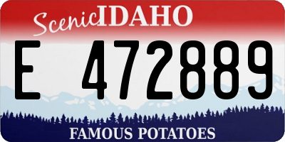 ID license plate E472889