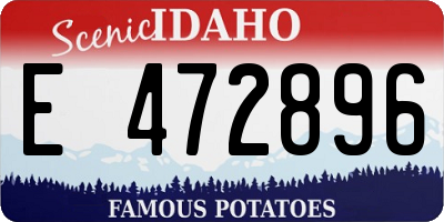 ID license plate E472896