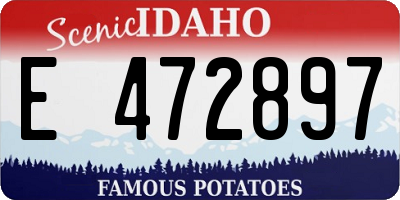 ID license plate E472897