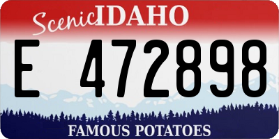 ID license plate E472898