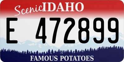 ID license plate E472899