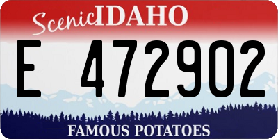 ID license plate E472902