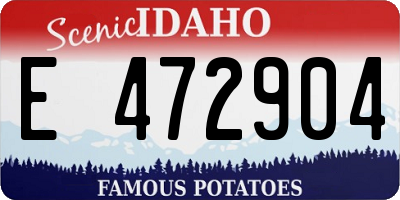 ID license plate E472904