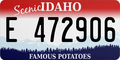 ID license plate E472906