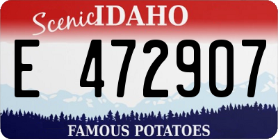 ID license plate E472907