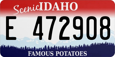 ID license plate E472908