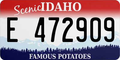 ID license plate E472909
