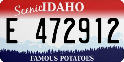 ID license plate E472912
