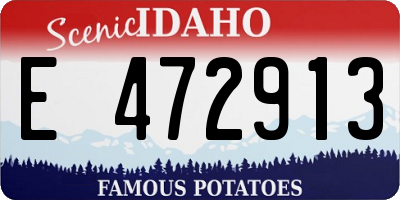 ID license plate E472913