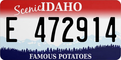 ID license plate E472914