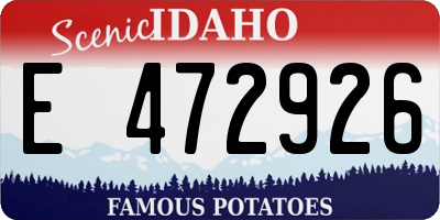 ID license plate E472926