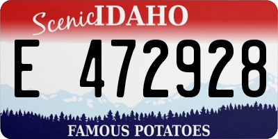 ID license plate E472928