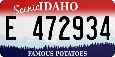 ID license plate E472934