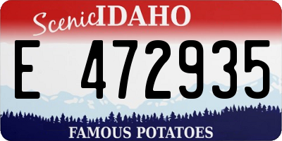 ID license plate E472935