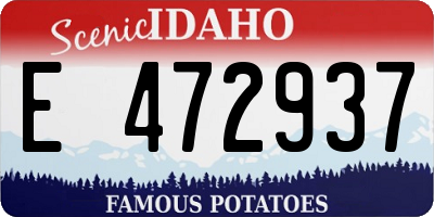 ID license plate E472937